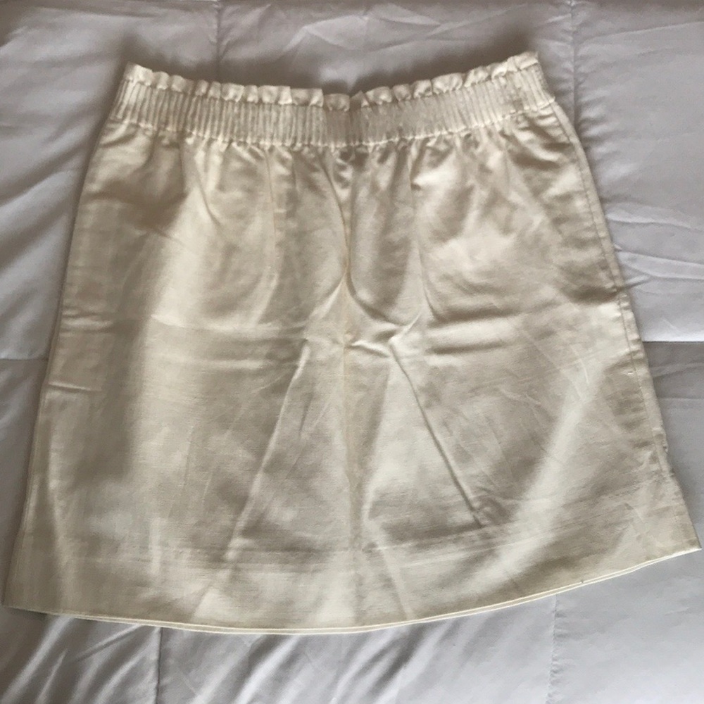 J.CREW White/Ivory Sidewalk Skirt 10